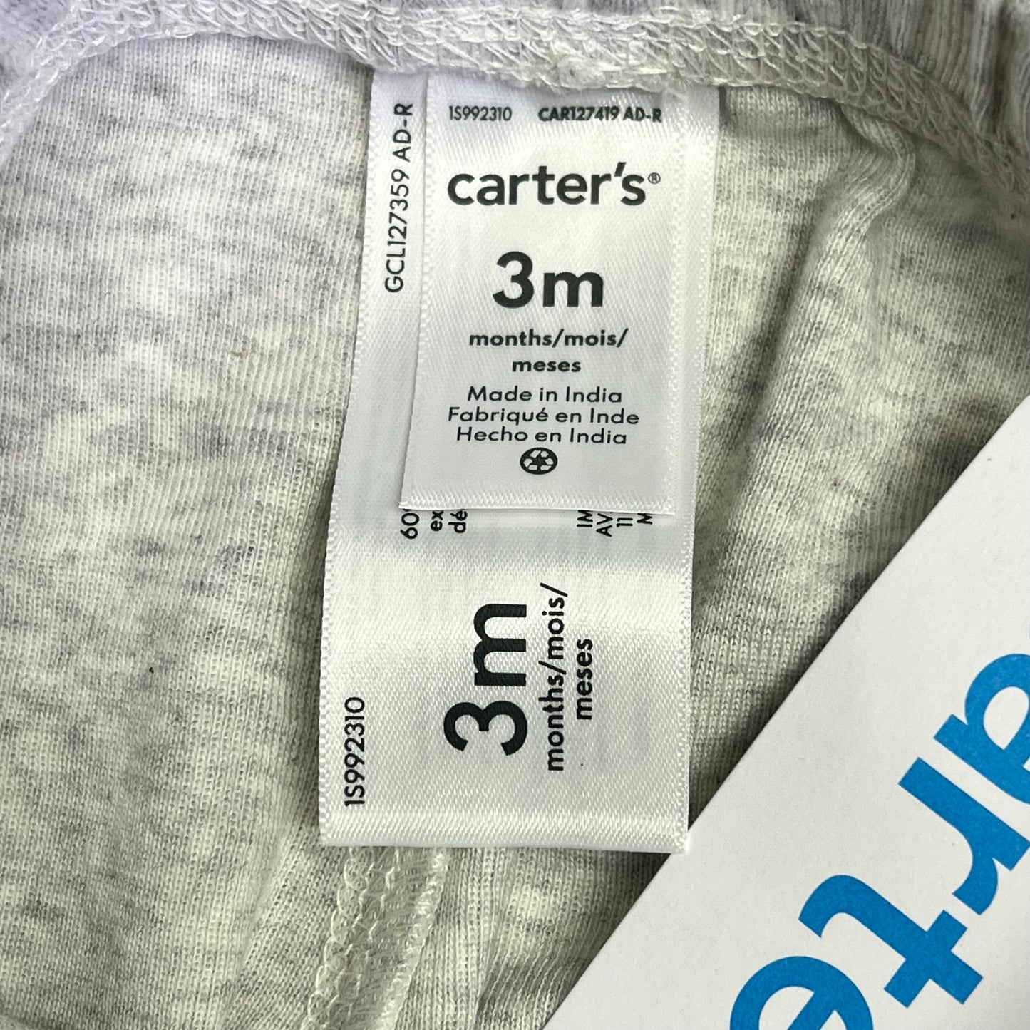 CARTERS (SET OF 2) Cotton Jogger Pants Baby's 3M Heather Grey/Ivory 1S992310