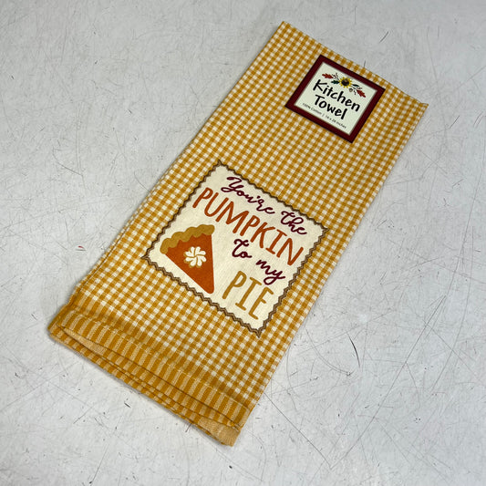KANE KITCHEN (2 PACK) Kitchen Towels "You're the Pumpkin to My Pie" 16"x 26"