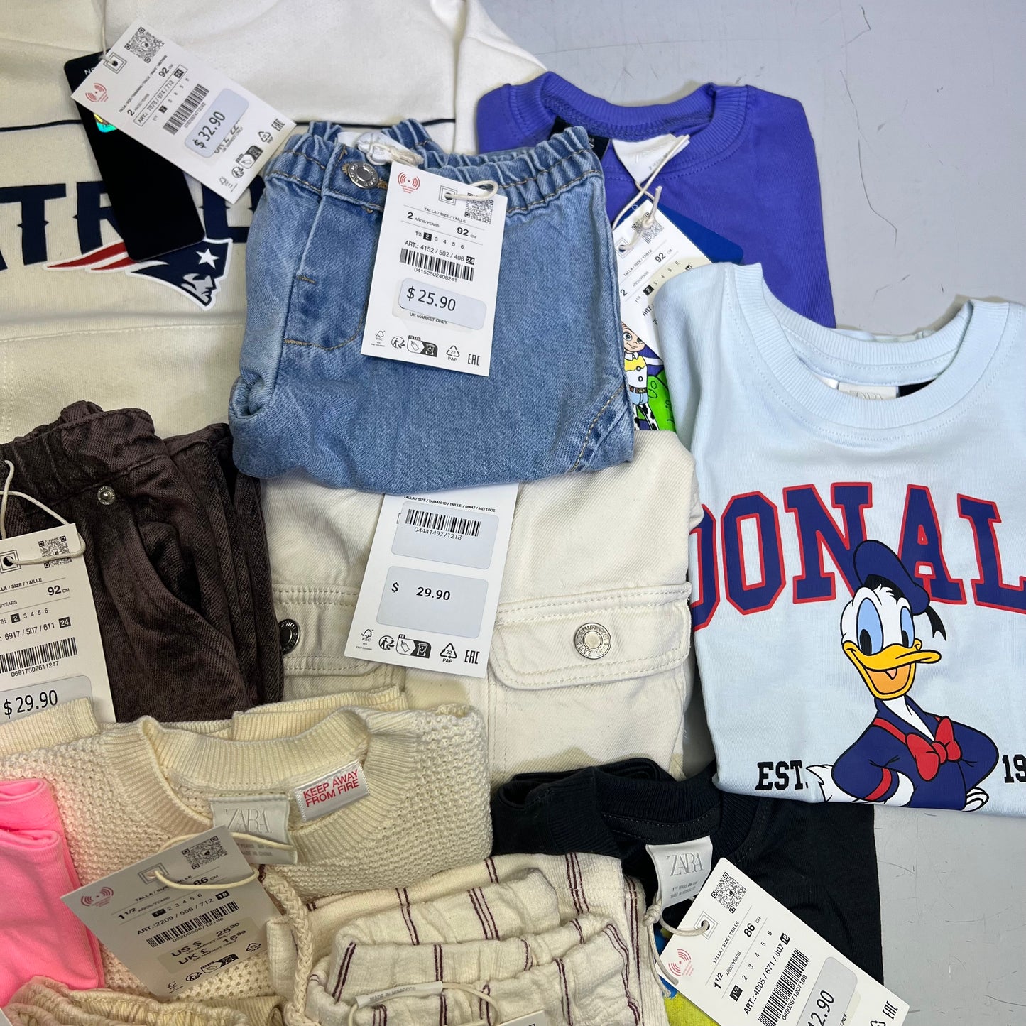 ZA@ ZARA Lot Of Assorted Children's Clothing Tops, Pants & Jacket Girl's Sz 1/1.5/2