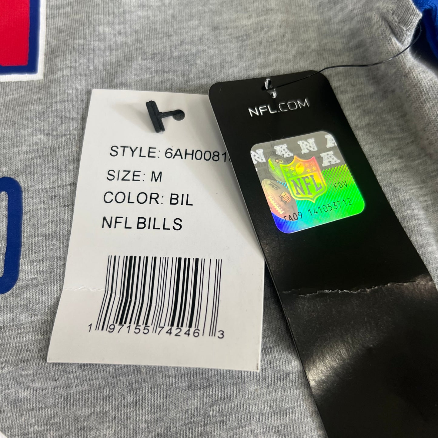 NFL G-lll Sport Bills Black Label T-shirt Men's Sz M Blue/Gray