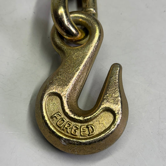 FORGED G70 Transport Chain With Clevis Hooks 3.5" X 2", Golden
