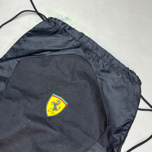 PUMA Ferrari Drawstring Closure Bag 100% Nylon 18"x14" Black (Pre-Owned)