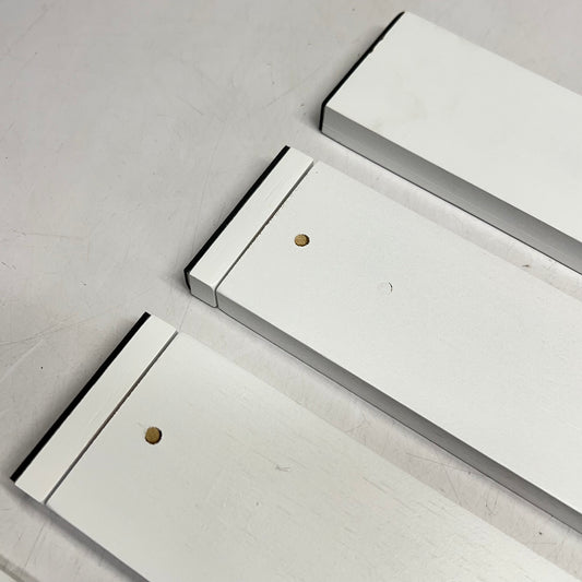 ZA@ RYQTOP (4 PACK) Bamboo Drawer Organizer Dividers 17" x 3.5" Deep White