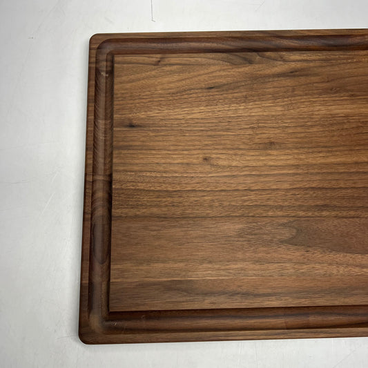 ZA@ Large Walnut Cutting Boards W/ Juice/liquid Guard 20"x15" Dark Brown
