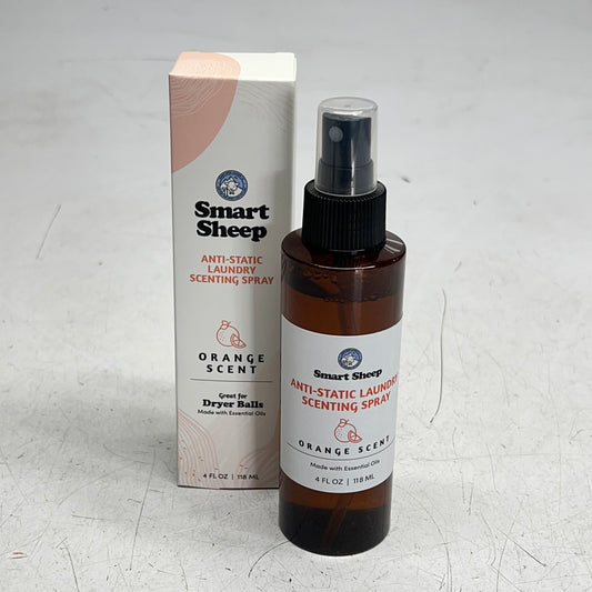 SMART SHEEP (2 PACK) Anti-static Orange Scent Spray W/ Essential Oil 4 fl oz