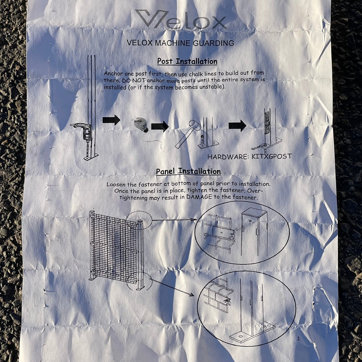 ZA@ Pallet of HUSKY Single Swing Door/velox Machine Guard KITXGSHD & KITXGDPOST (Damaged)