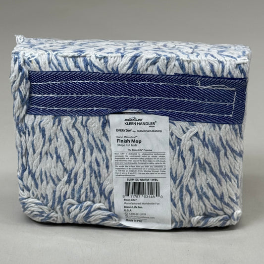 BISON LIFE (10 PACK) Nano Microbial Finish Mop Strip Cut End 1.25" BLKHESNMFM