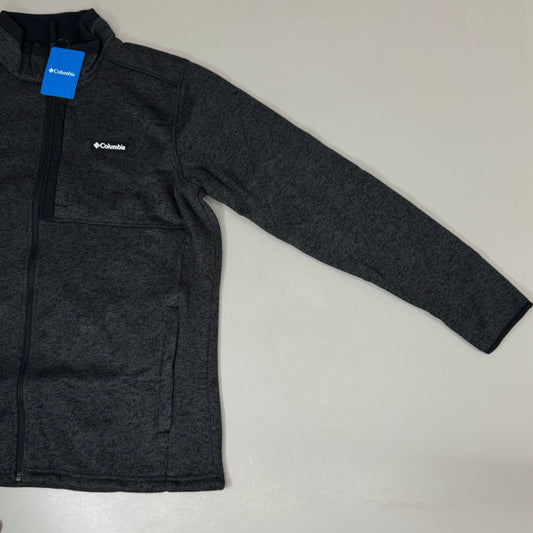 COLUMBIA Sweater Weather Fleece Full Zip Jacket Men's Sz XL Heather Black