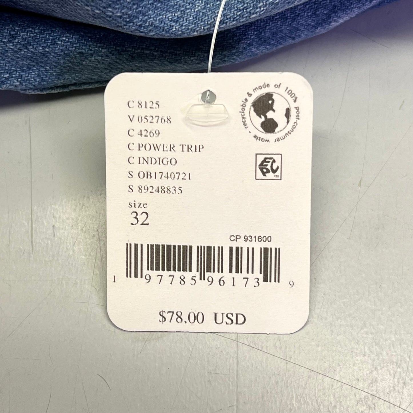 FREE PEOPLE CRVY Mona High-Rise Shorts Women's Sz 32 Power Trip Blue 89248835