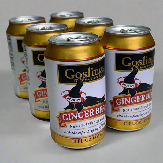GOSLINGS (4 PACK of 6 Cans) Non-Alcoholic Ginger Beer Can 12 fl oz BB 11/26