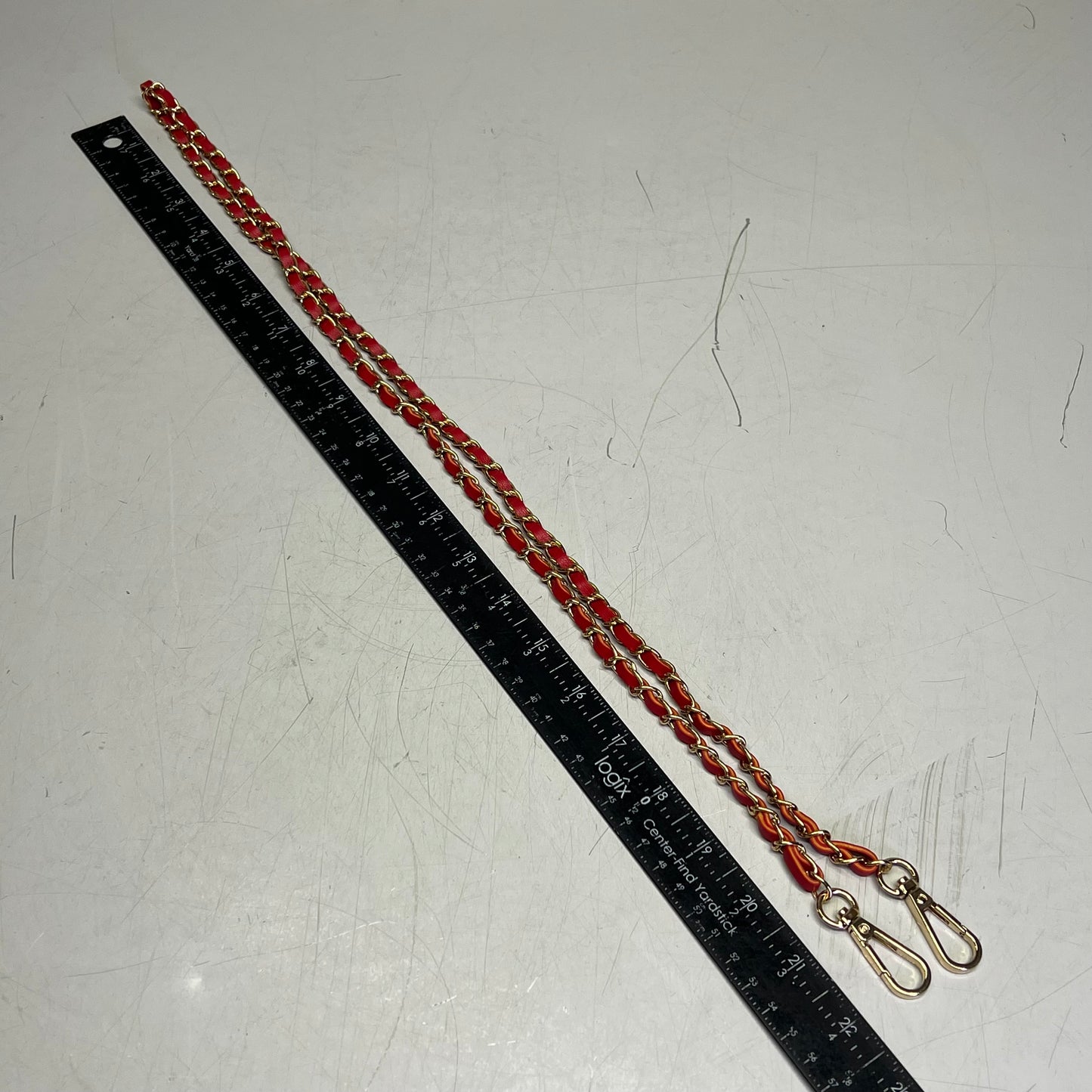 BADGLEY MISCHKA Quilted Vegan Leather Pearl Cross Body Bag 8"x5" Red BM-4107