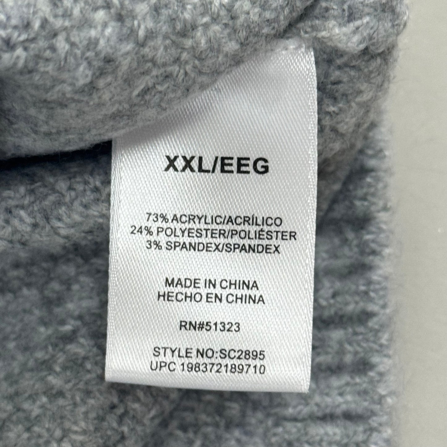 VINCE CAMUTO Cable Knit Sweater Women's Sz-XXL Light Heather Grey SC2895