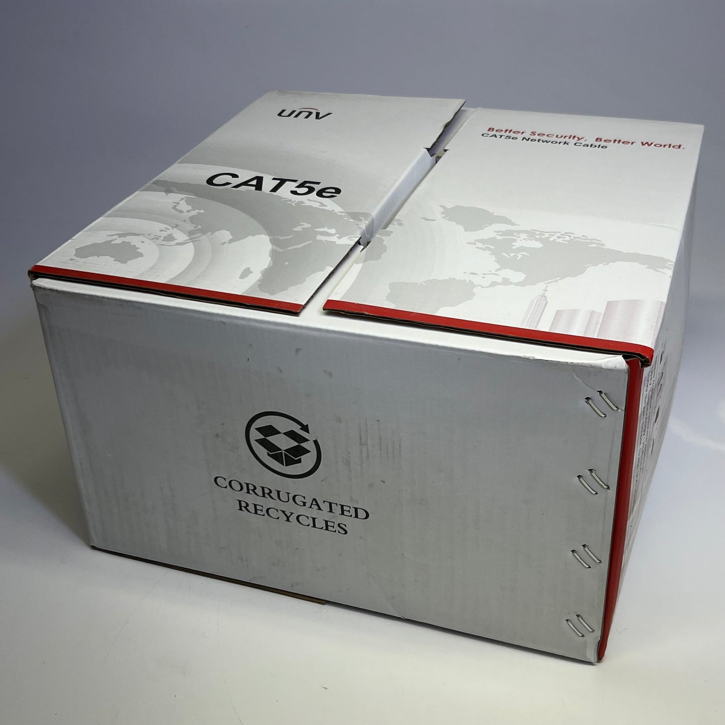 UNV 1000 ft. Network Cable, White Cat5e