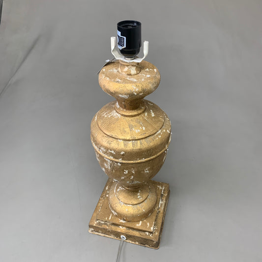 RAZ IMPORTS Antique Lamp w/ Shade 13.5" D X 26" H Black/Gold 4532219