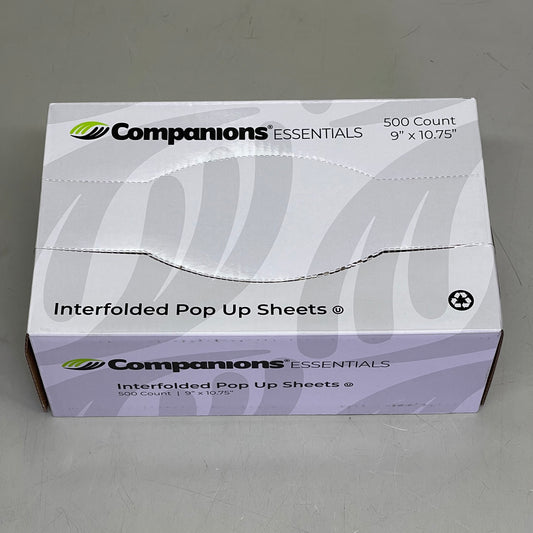 COMPANIONS ESS. (500 PACK) Inter-folded Pop Up Sheets 9” x 10.75” ALUMINUM 26980435