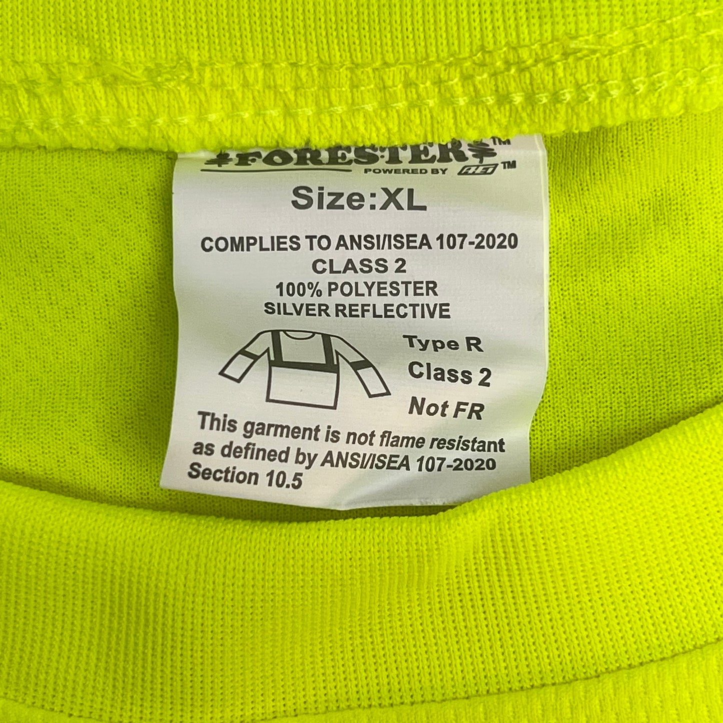 FORESTER (2 PACK) Long Sleeve Hi Visibility Shirt "WM" Logo Men's Sz XL Yellow