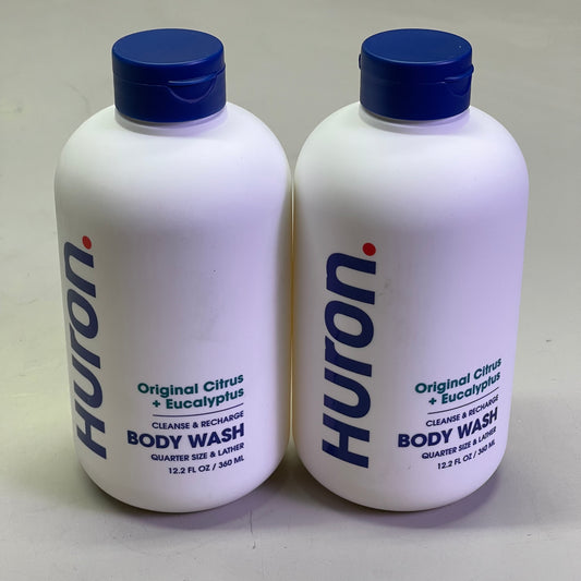 HURON (2 PACK) Original Citrus + Eucalyptus Body Wash 12.2 fl oz White X002JHG4ML