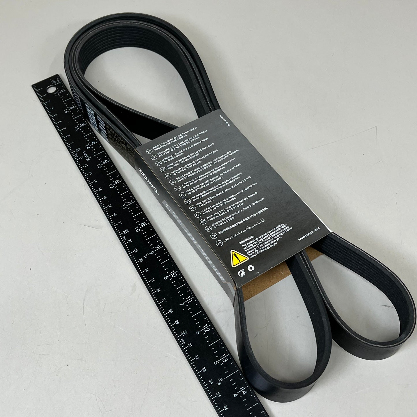 DAYCO Heavy Duty Standard Depth Poly Rib Belt 1.10" Top Width EPDM 5080950
