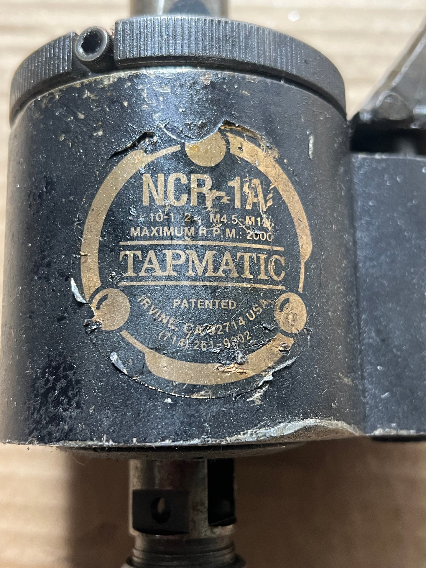 TAPMATIC Reversing Tapping Head 1" Shank #10 - 1/2 Black NCR-1A (Used)