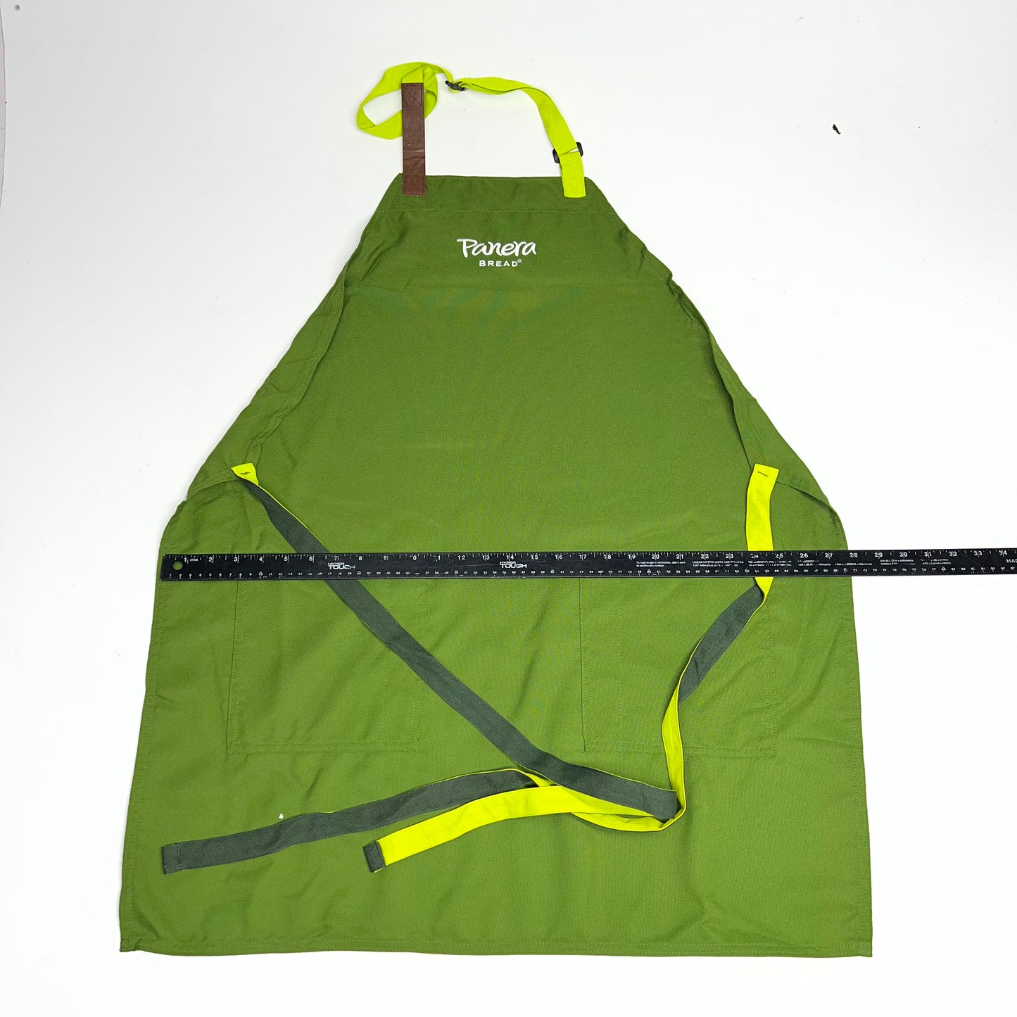 ZA@ PANARA BREAD (10 PACK) Aprons W/ Adjustable Neck Strap & Pockets 33"x28" Green/Bright Green AP0297