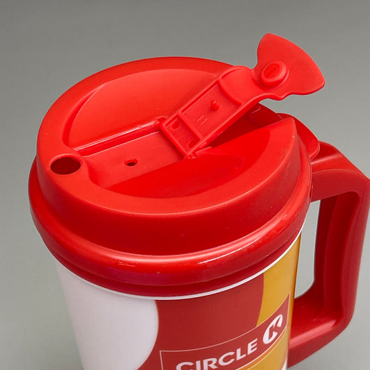 CIRCLE K (2 PACK) Soft Drink Cup Gas Station Mug 24 oz Red