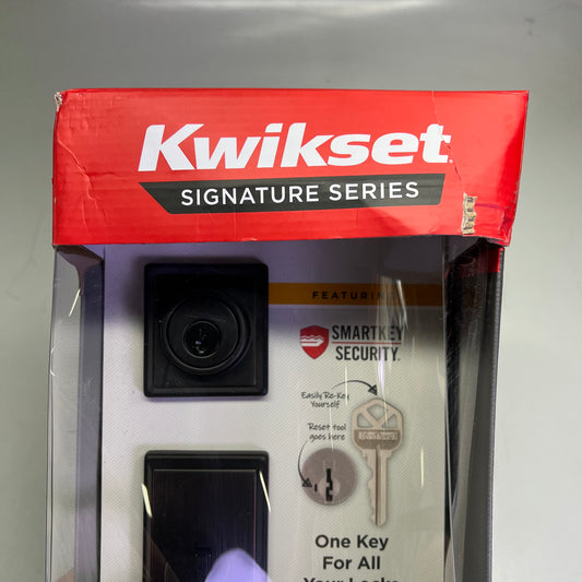 KWIKSET Hawthorne Handleset W/ Juno Knob Deadbolt Venetian Bronze 98001-104