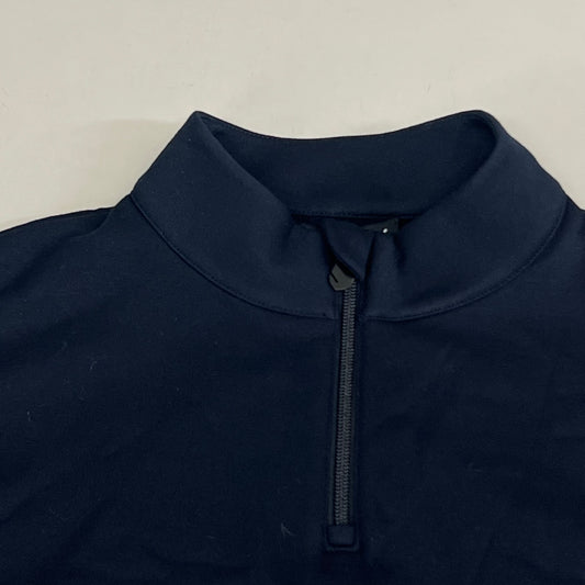 SAMSHIELD Luna Equestrian Quarter Zip Up Long Sleeve Shirt Women's Sz S Navy