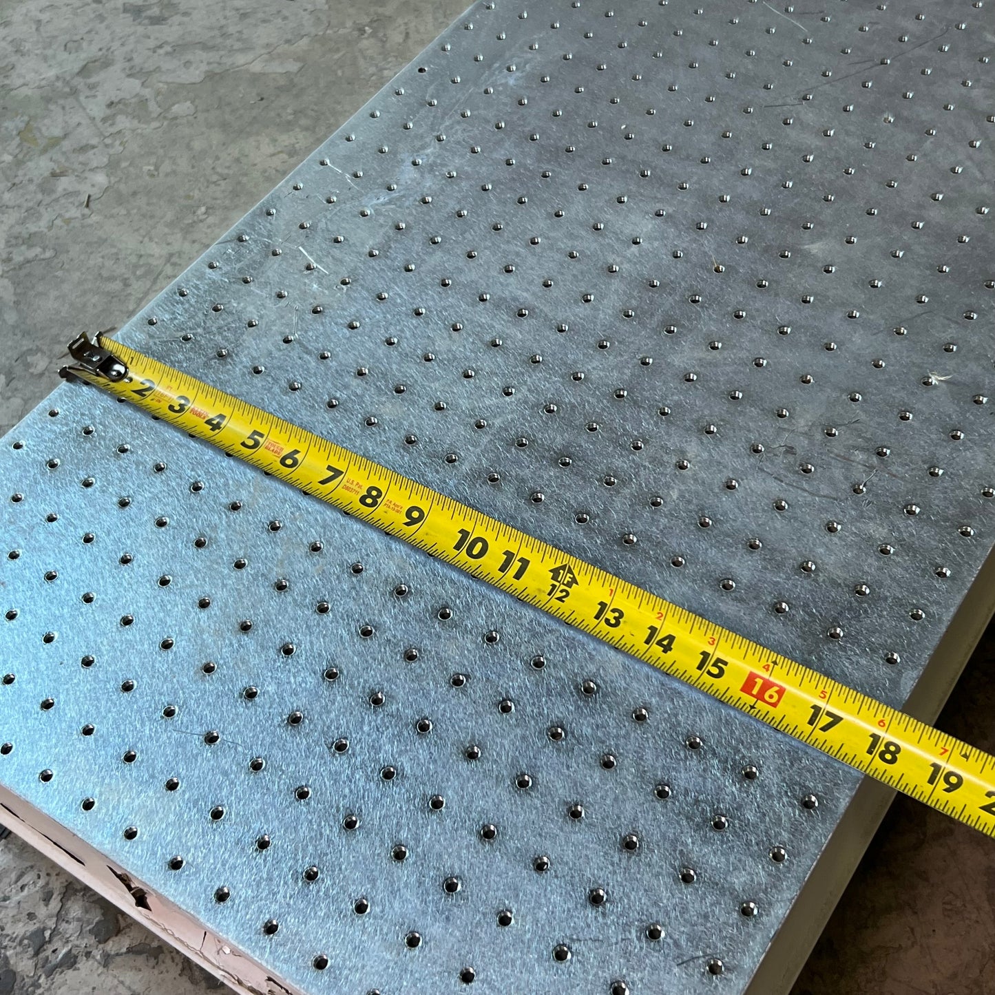 Steel Optical Breadboards 18"W x 72"L x 4"H Grey (AS-IS, A Little Damage)