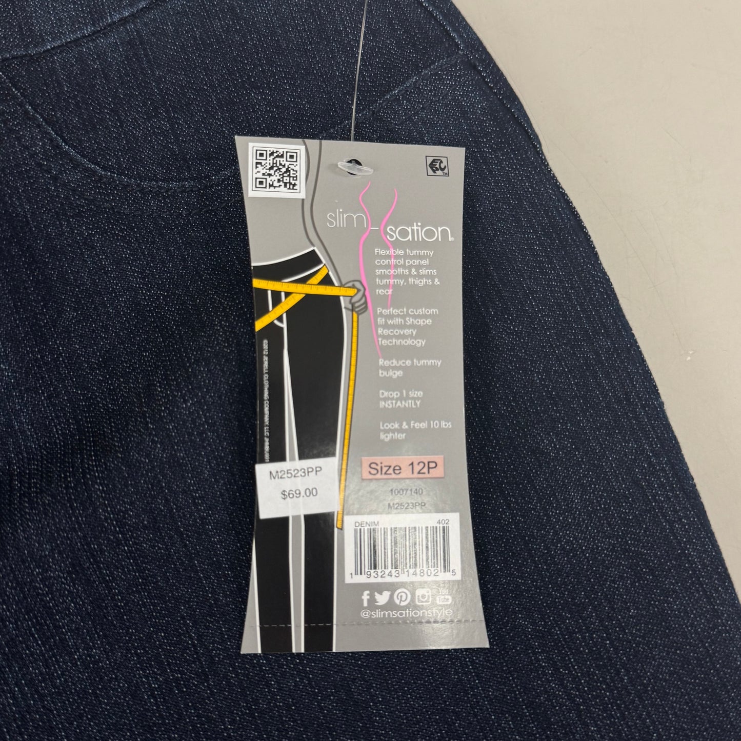 MULTIPLES Ankle Pants Petite Women's Sz 12P Denim M2523P