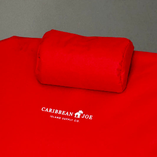 ZA@ CARIBBEAN JOE 4Position High Weight Capacity Beach Chair w/ Pillow Red CJ-7779