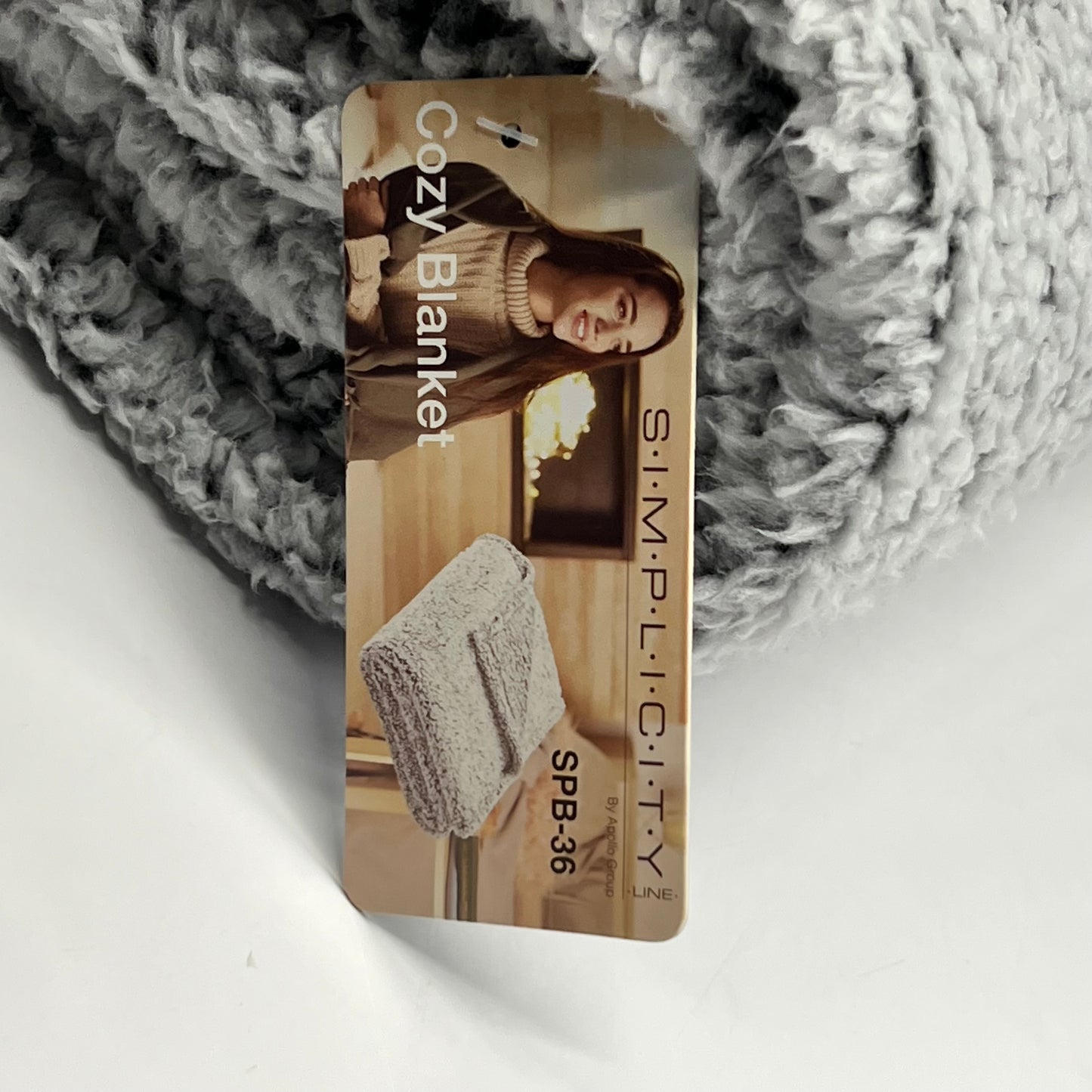 SIMPLICITY Port Authority Cozy Throw Blanket W/ RATE EST 2000 Company Logo 50" X 60" Grey Heather BP-36