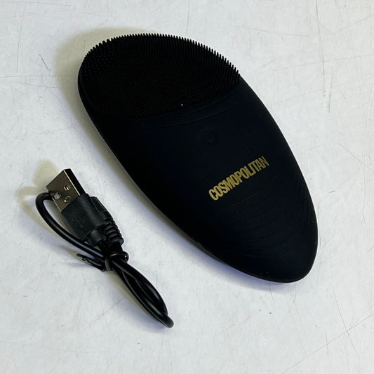 COSMOPOLITAN (2 PACK) Rechargeable Waterproof Silicone Face Scrubber Black 2021-7277
