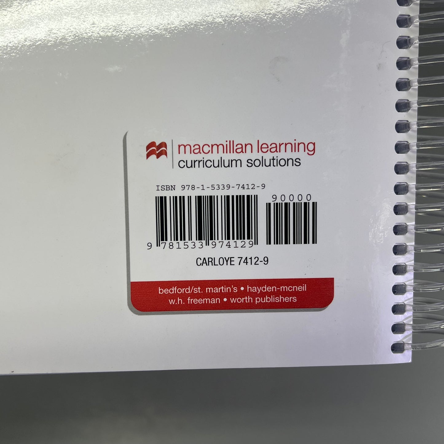 BIOLOGY 106 Organism Biology Spiral Laboratory Manual By Hayden Mcneil 7412-9