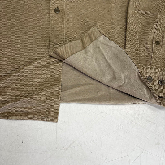 RW & CO Long Sleeve Piqué Knit Shirt Collared Men's Sz XXL Kangaroo 489093