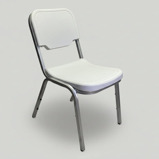 ICEBERG (4 PACK) Rough & Ready Stackable Chairs Supports 300lbs 31"x22" White