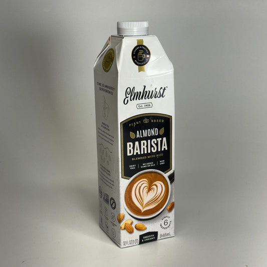 ELMHURST (6 PACK) Milked Almonds Barista A 32 fl oz. BB 05/27