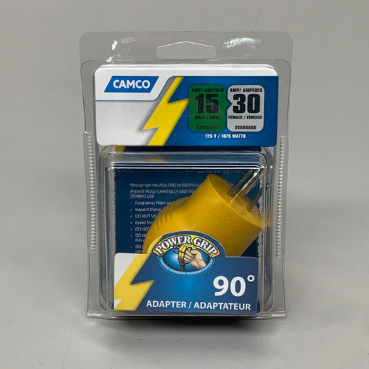 CAMCO (3 PACK) 15 AMP Male & 30 AMP Female 90 Degree Electrical Adapter 55325