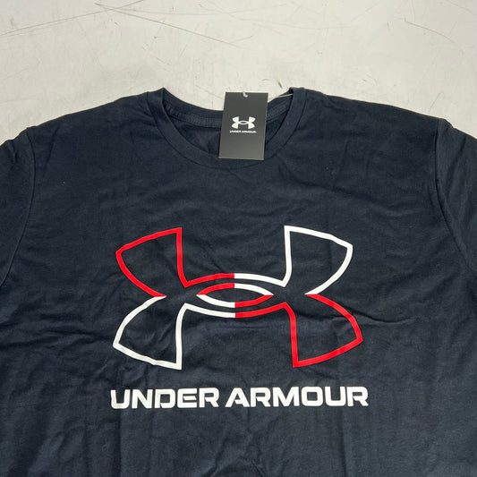 UNDER ARMOUR Ua Foundation Graphic Tee Short Sleeve Men's Sz 2XL Black 1382915