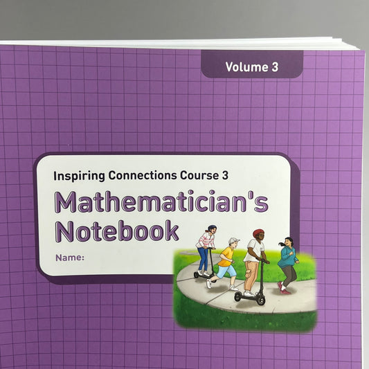 CPM Inspiring Connections Course 3 Vol 3 Mathematician's Spiral Notebook Purple