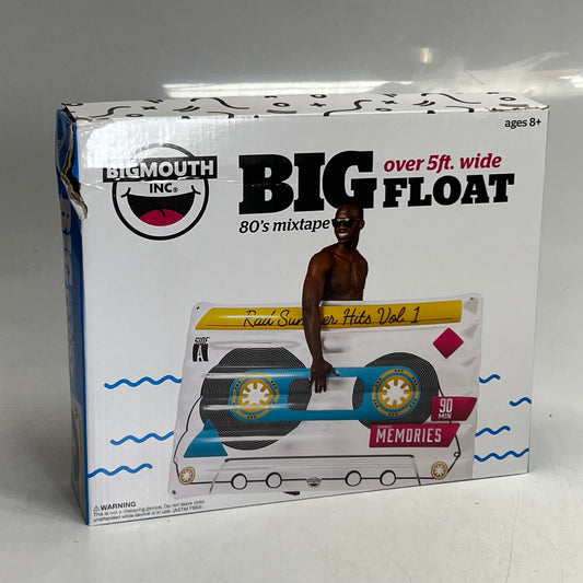 BIGMOUTH Inflatable Tape Cassette Float 68.5" x 42" x 7" White BMPF-0151