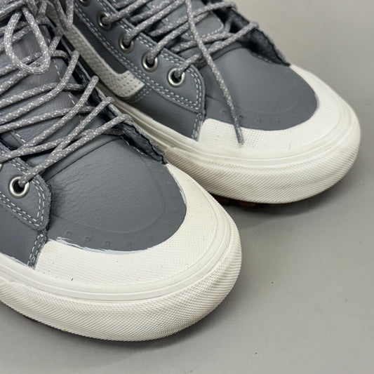 VANS Skate SK8Hi Canvas Shoes Men's Sz 5.5 Women's Sz 7 Grey/White (Pre-Owned)