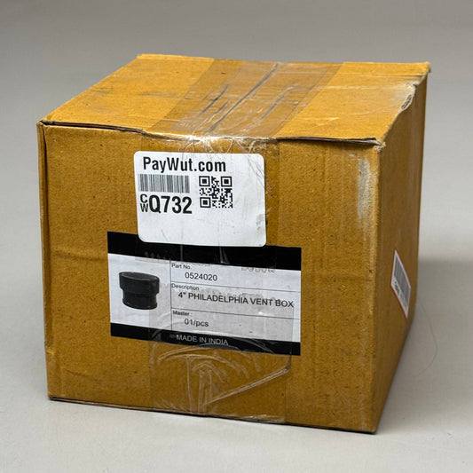 (1) 4" Philadelphia Vent Box Black 0524020