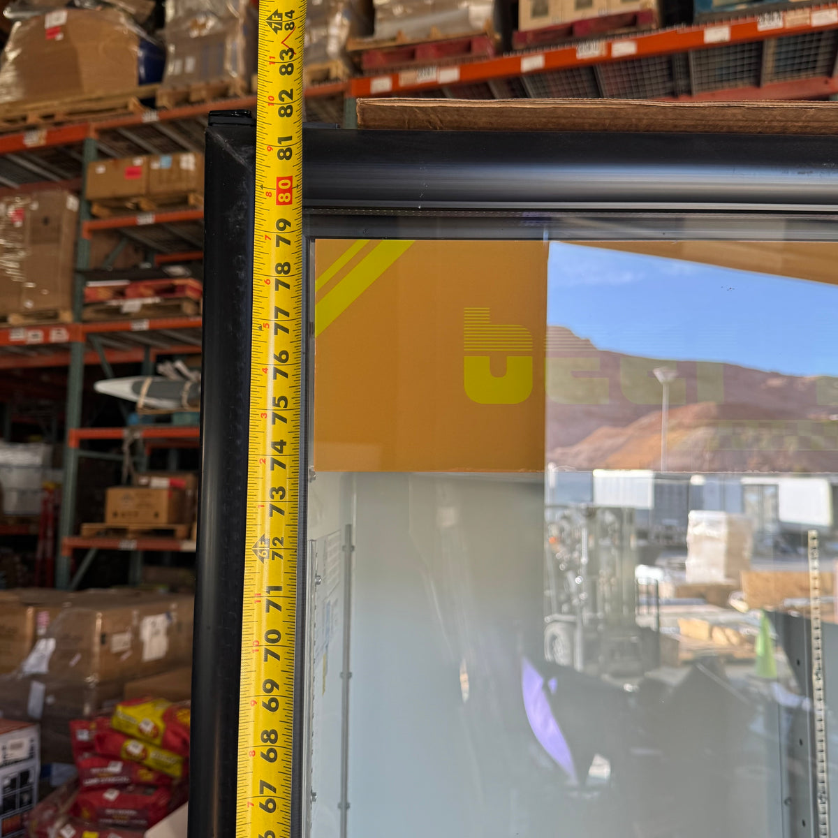 IMBERA Commercial Glass Door Refrigerator 115V R290 - Yellow VRD43