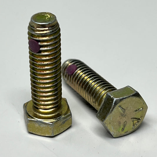 VALDEZ MACHINE (100 Pcs) Hex HD Cap Screws Sz 3/8-16 x 1 1/4, Gold NJ56716