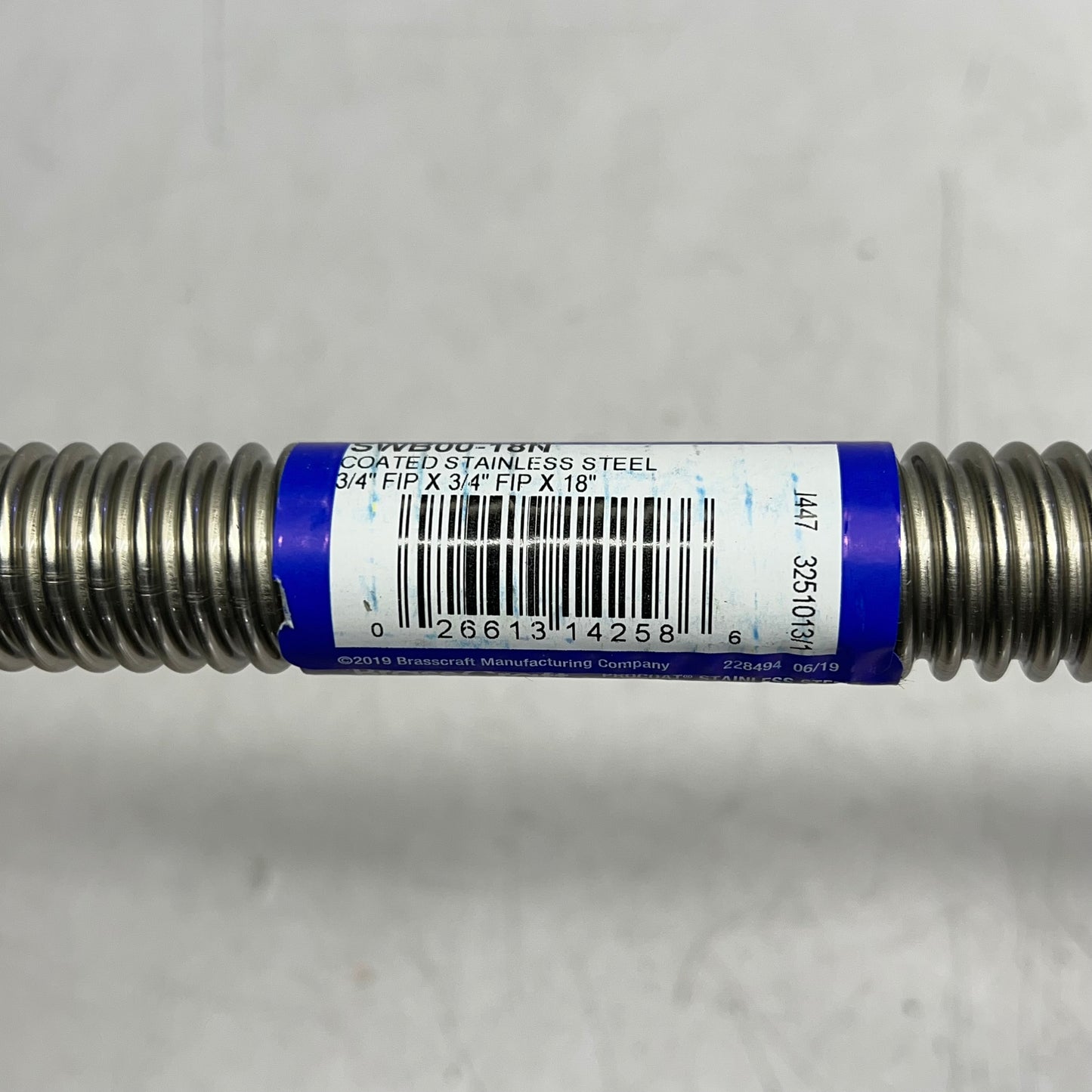 ZA@ BRASS CRAFT (2 PACK) Pro-coat Flexible Corrugated Stainless Steel Water Heater Connector 18" L SWB00-18N