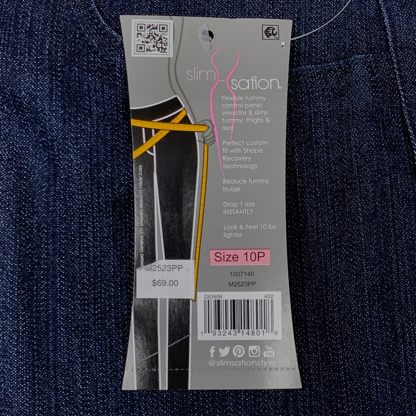 MULTIPLES Ankle Pants Petite Women's Sz 10P Denim M2623P