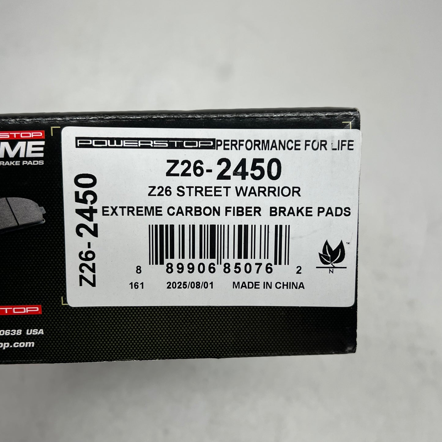 POWER STOP Performance Carbon-fiber Ceramic Brake Pads for Toyota Z26-2450