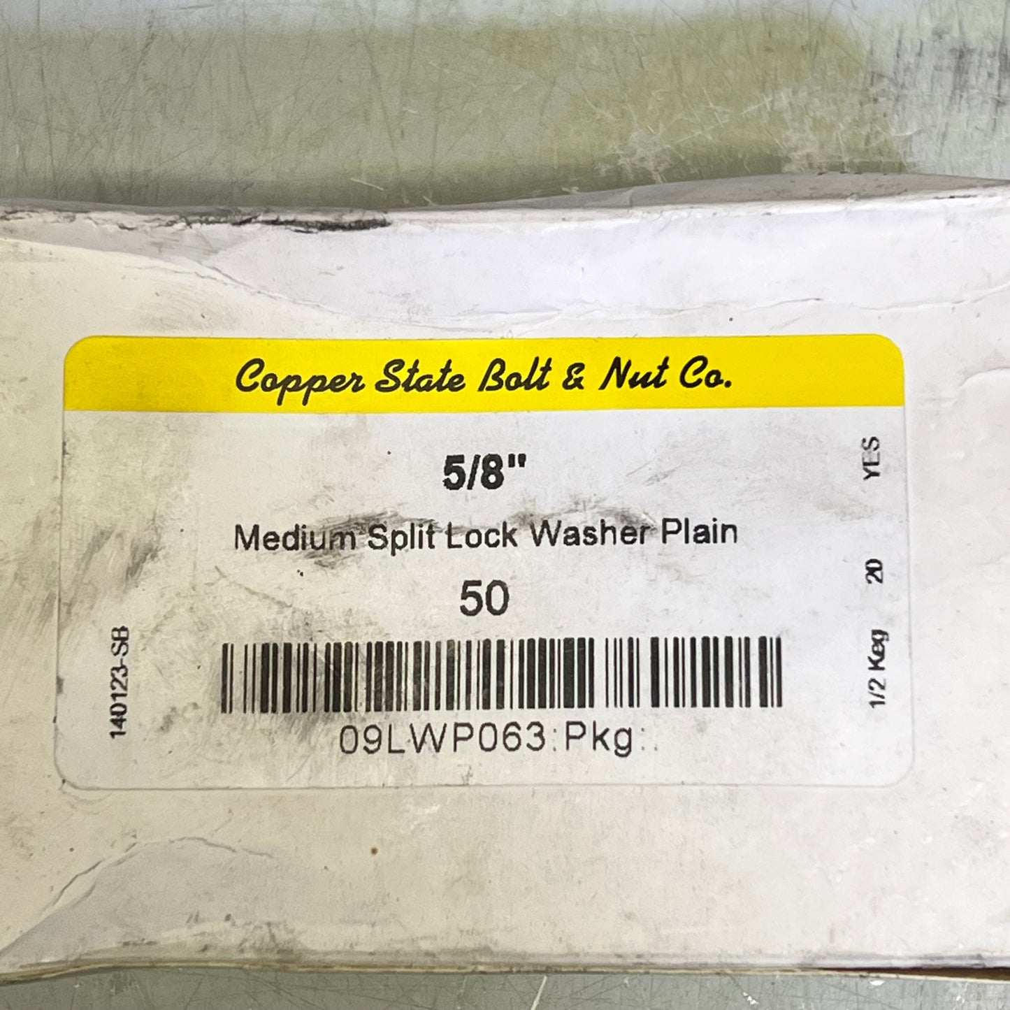 COPPER STATE BOLT & NUT CO (112 PACK) Medium Split Lock Washer Plain 5/8" Black