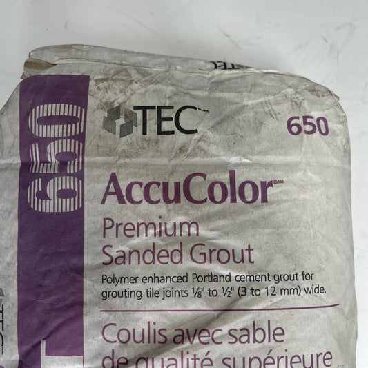 ZA@ TEC Accucolor Premium Sanded Grout Polymer Enhanced 25 Lb Bag 933 Standard Grey 650 |(As-Is)