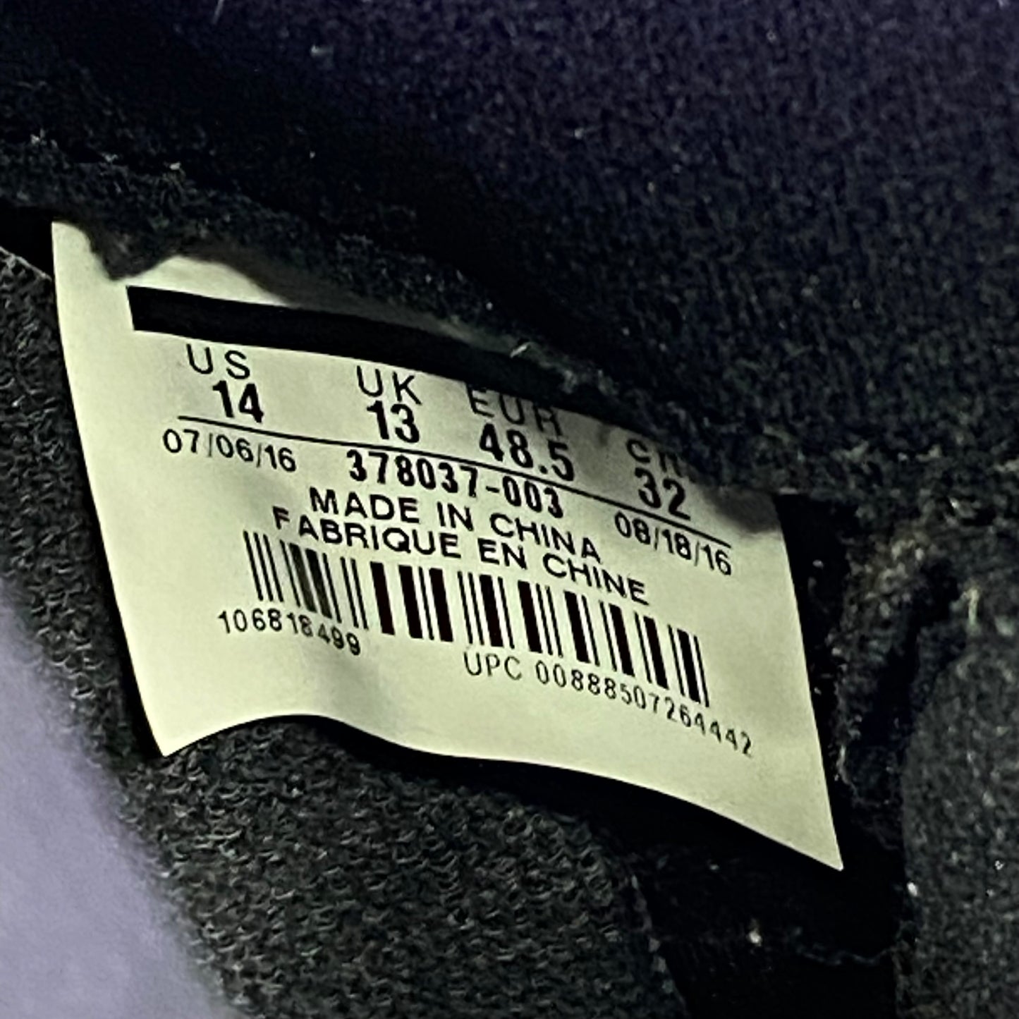 NIKE Air Jordan Space Jam 2016 Men's Sz 15 Black/White/Blue (Pre-Owned)